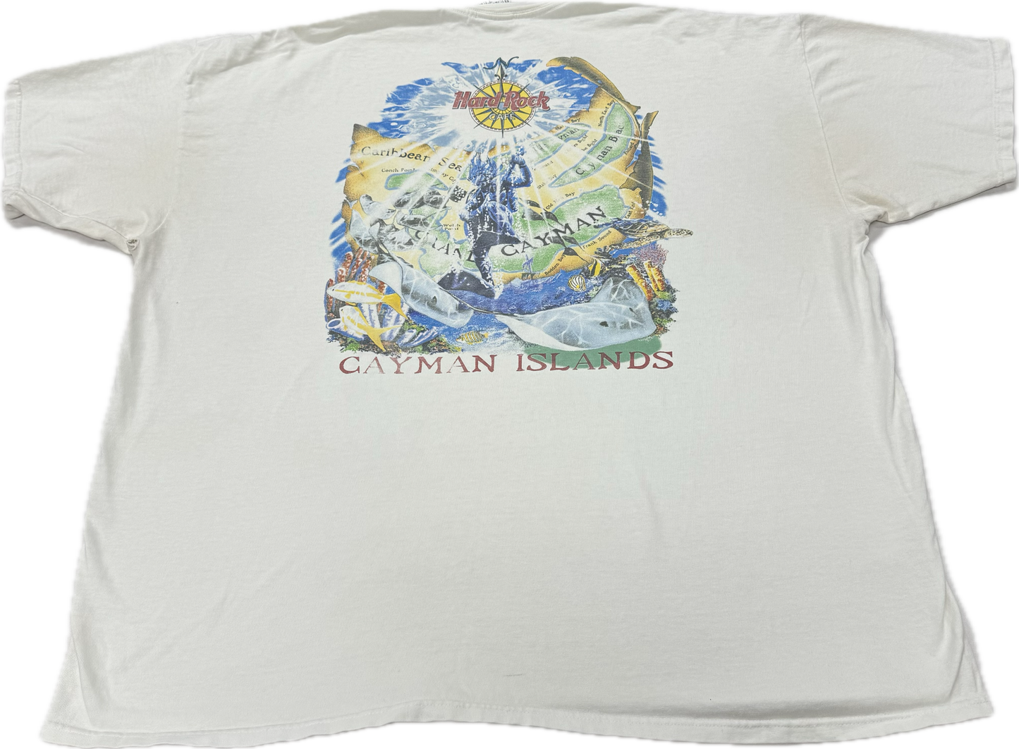 Vintage Hard Rock Cafe Logo Cayman Islands Vacation Tee(XXL)