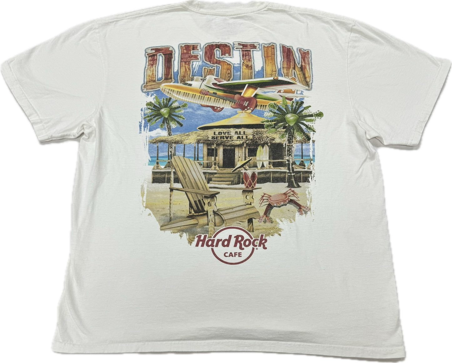 Vintage Hard Rock Cafe Logo Destin Vacation Tee(XL)