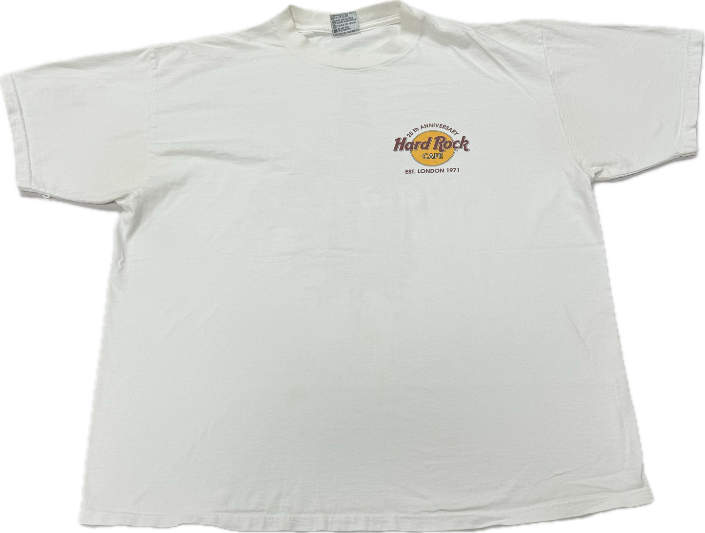 Vintage Hard Rock Cafe Logo 25th Anniversary Vacation Tee(XL)