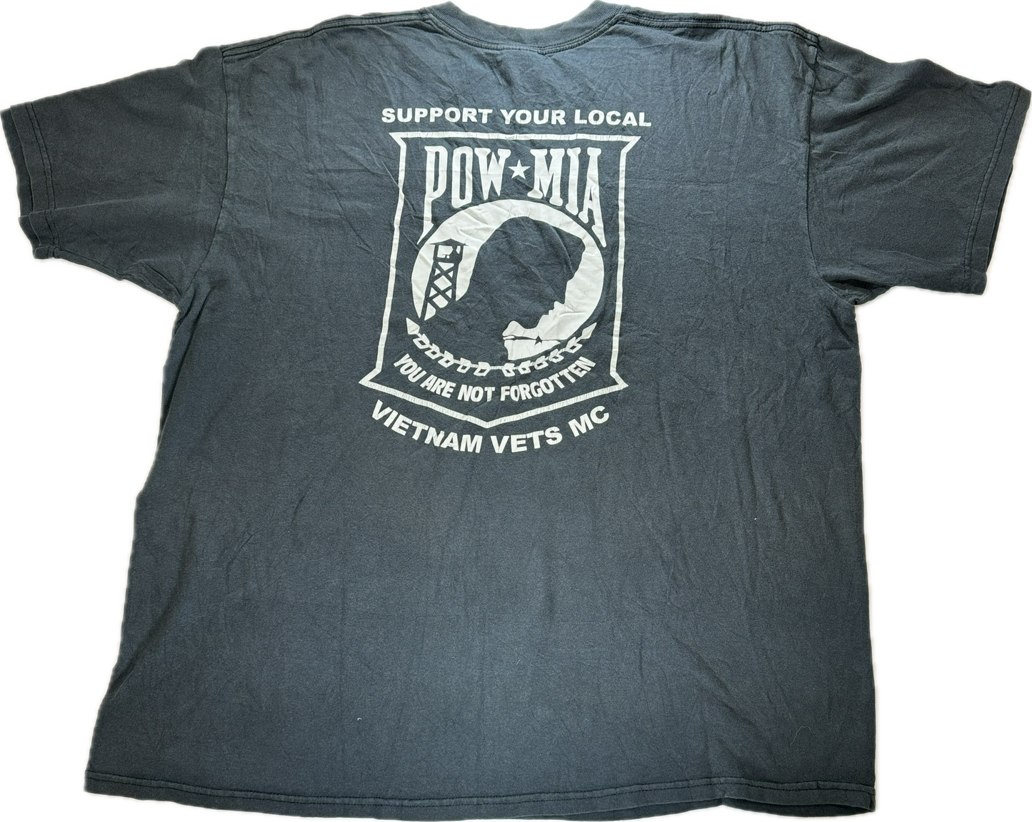 Vintage Vietnam Army Veteran Motorcycle Biker Club Tee(XXL)