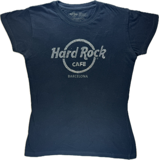 Vintage Hard Rock Cafe Barcelona Logo Tee(Women's Small)