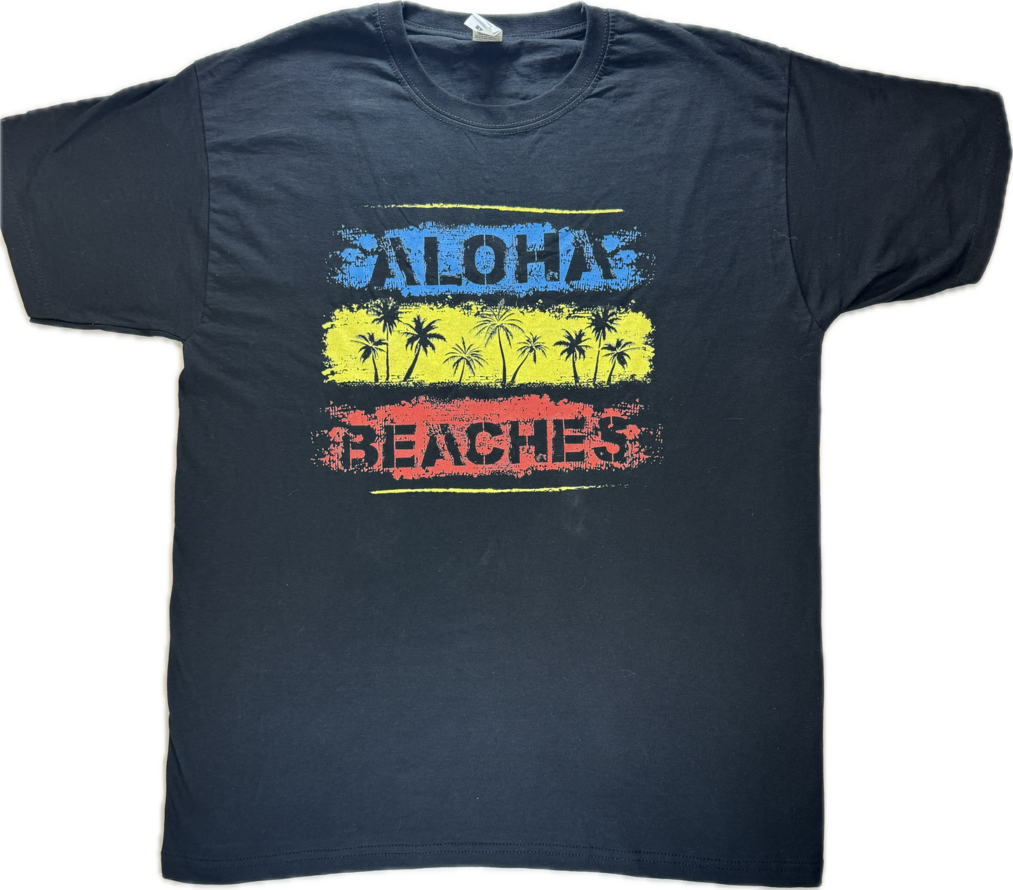 Vintage Aloha Beach Vacation Destination Tee(Large)