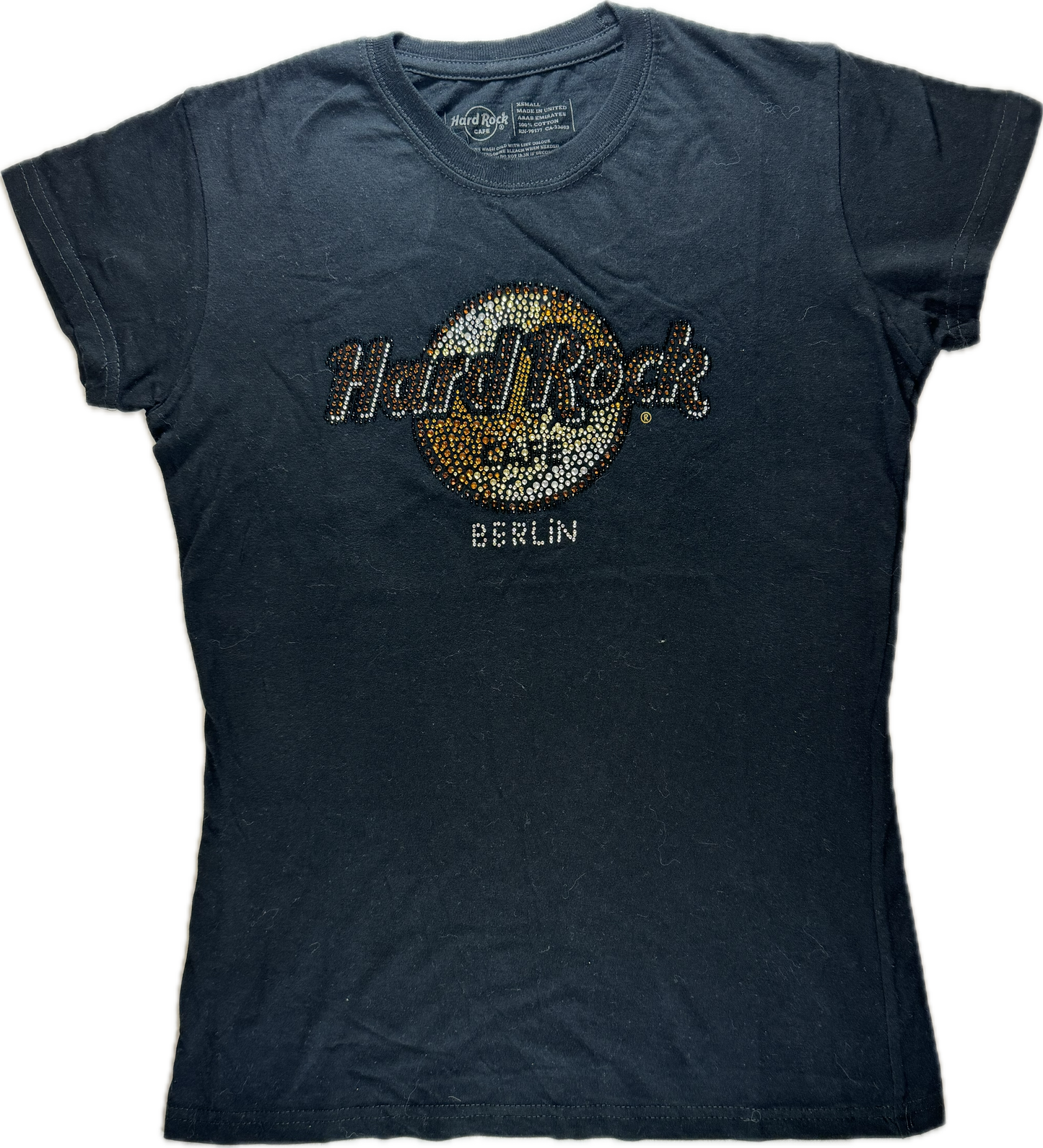 Vintage Hard Rock Cafe Berlin Logo Tee(Women's XS)