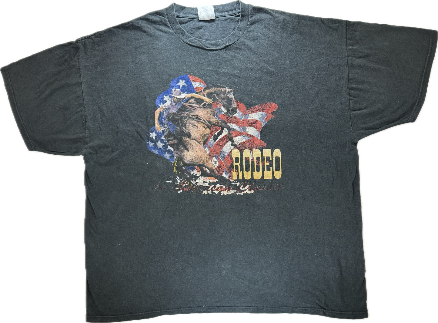 Vintage Animal Rodeo Horses American Classic Tee(XXL)